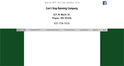 Desktop Screenshot of cantstoprunningco.com